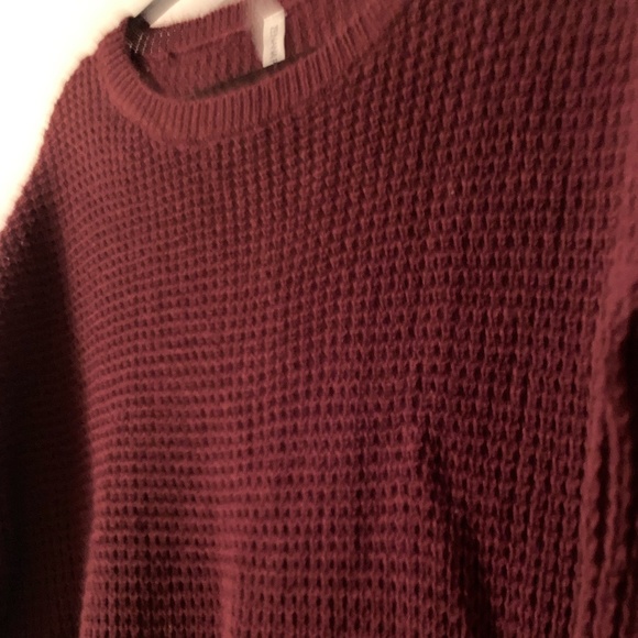 Burgundy Oversized Sweater - Picture 3 of 5